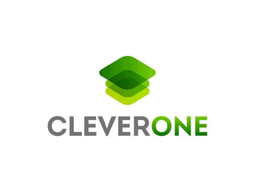 CleverBot Telegram chat — a user asks "who are you" and the bot describes itself as the friendly assistant of CleverOne, the private educational organisation