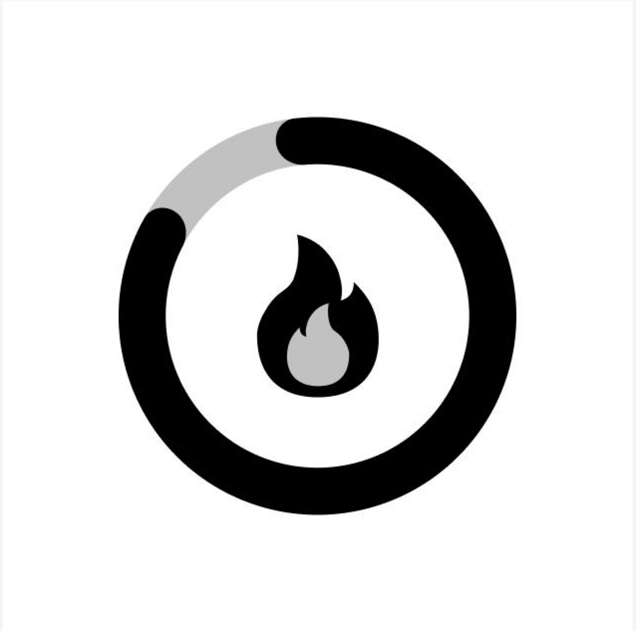 Mera logo — a flame inside a circular calorie progress ring